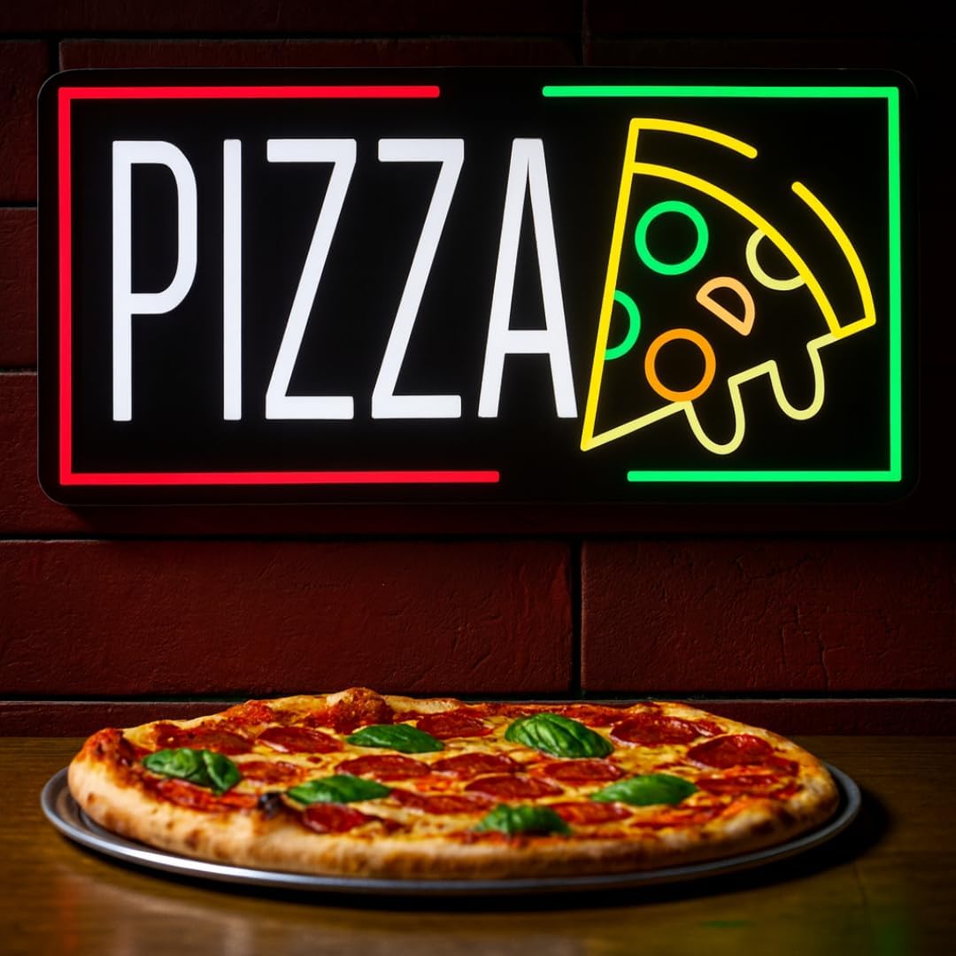 Home Bar Signs - Pizza Neon Sign Business USB LED