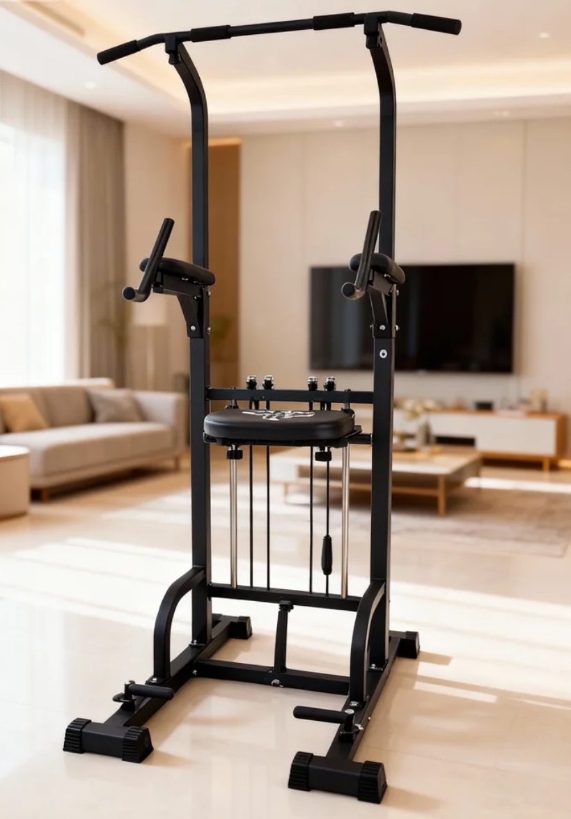 Home Bar Setup - Power Tower Pull-Up Dip Station 450LBS