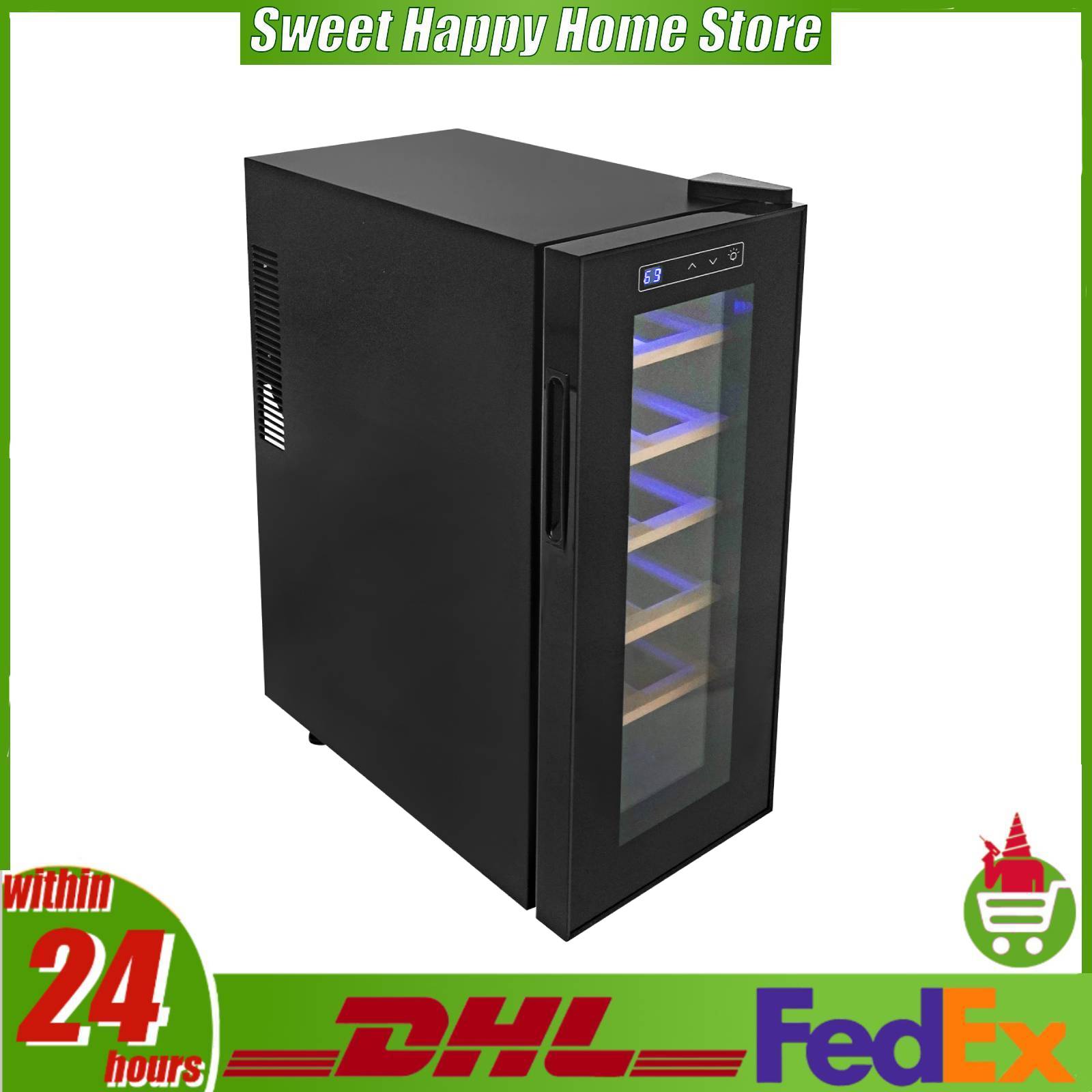 Home Bar Shelves - 12 Bottle Wine Fridge, Freestanding Wine