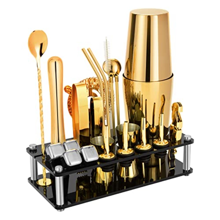 Boston Shaker Set - Cocktail Shaker Set 23-Piece Boston Stainless