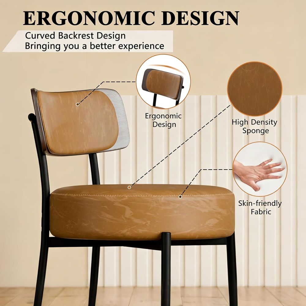 Brown Bar Stools Set o 3, Leat - مراجعة Home Bar And Counter وسعره