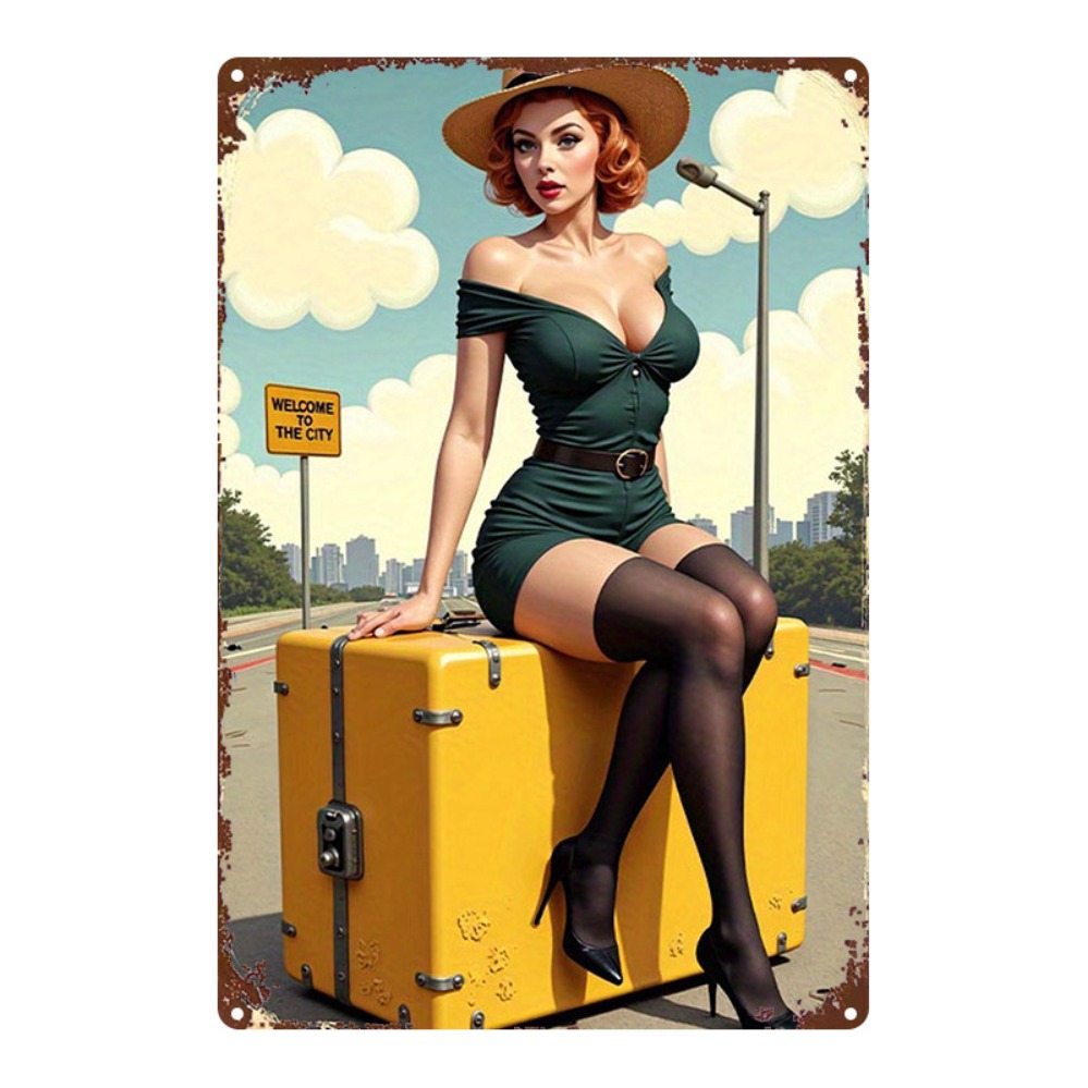 Vintage Beauty with Suitcase M - مراجعة Home Bar And Kitchen وسعره