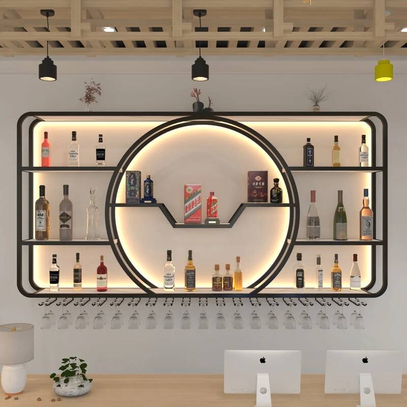 Wine Nightclub Display Cabinet - مراجعة Home Bar Shelves وسعره