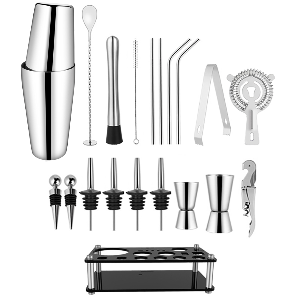 550/750ML Cocktail Shaker Bar  - مراجعة Boston Shaker Set وسعره