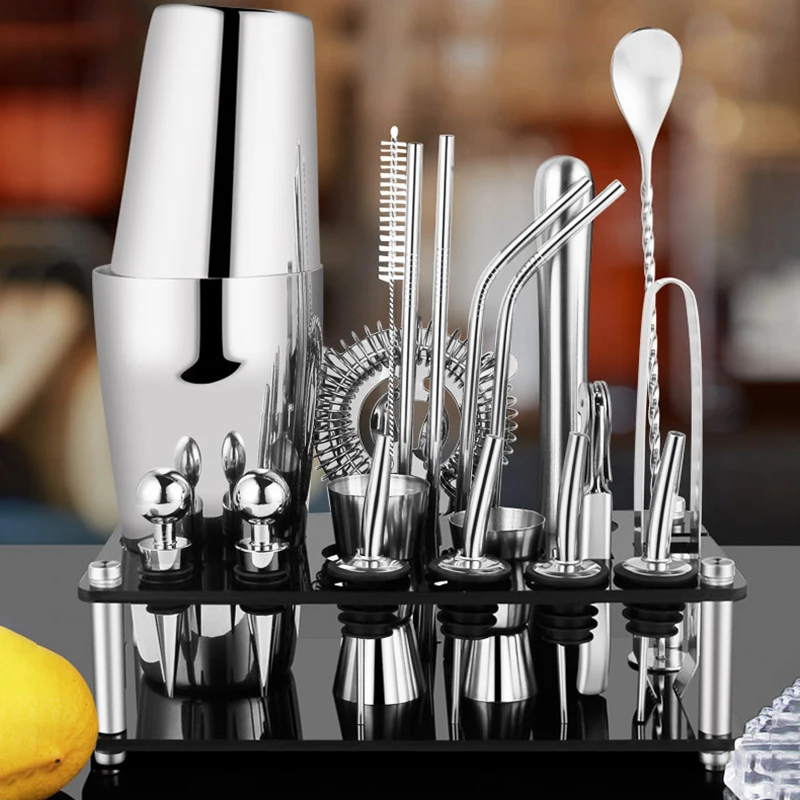 550/750ML Cocktail Shaker Bar  - مراجعة Boston Shaker Set وسعره