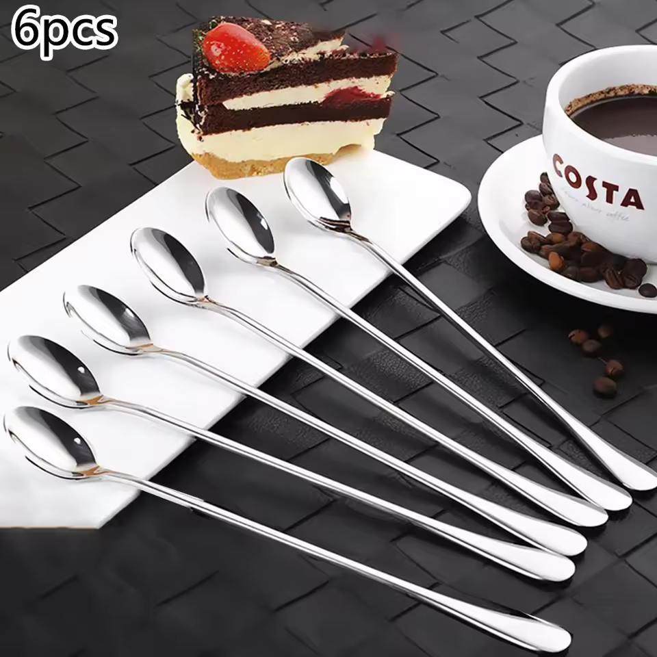 6pcs Milkshake Spoons Ice Tea  - مراجعة Ice Pick Pick وسعره