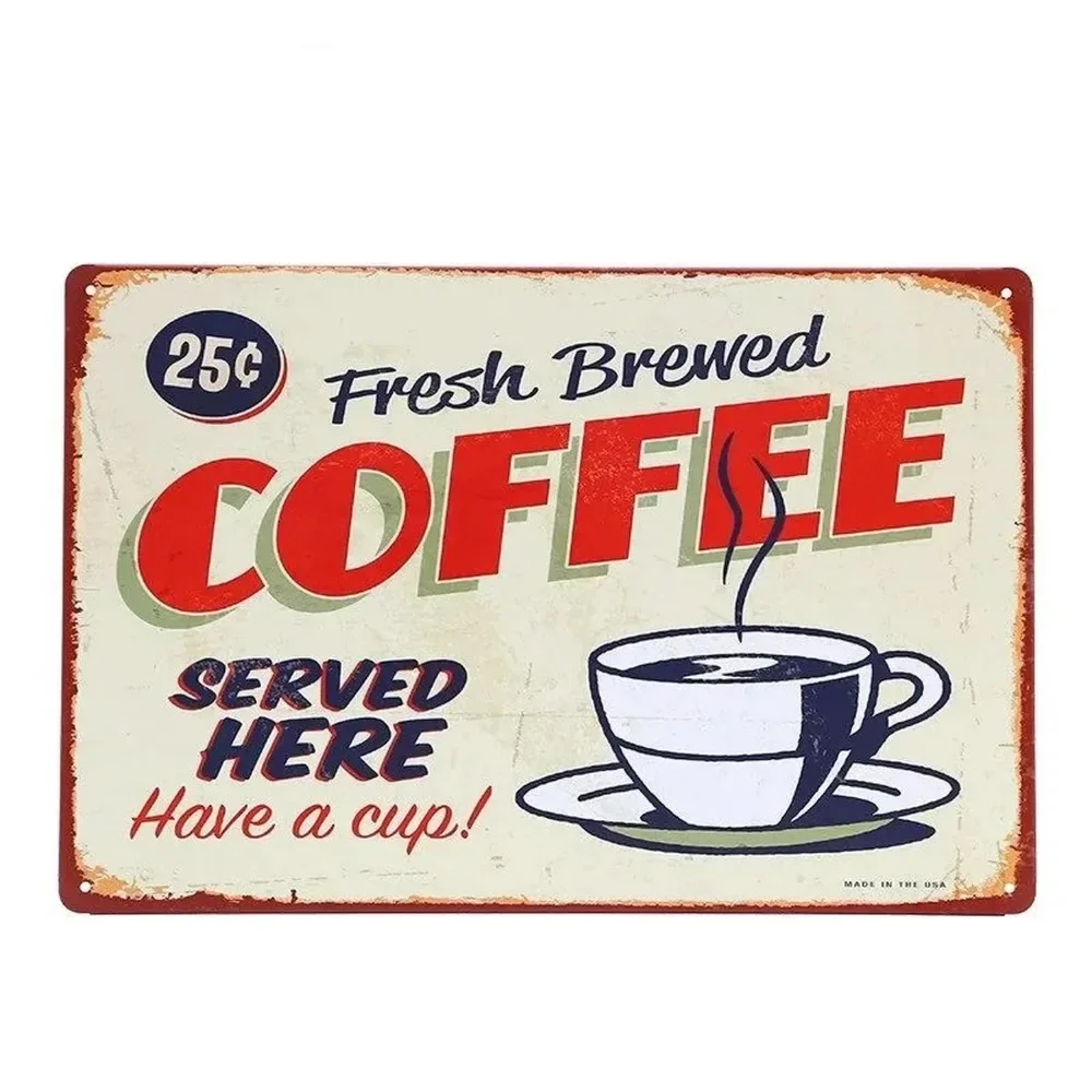 Plaque Metal Signs Drink Coffe - مراجعة Home Bar Cafe وسعره