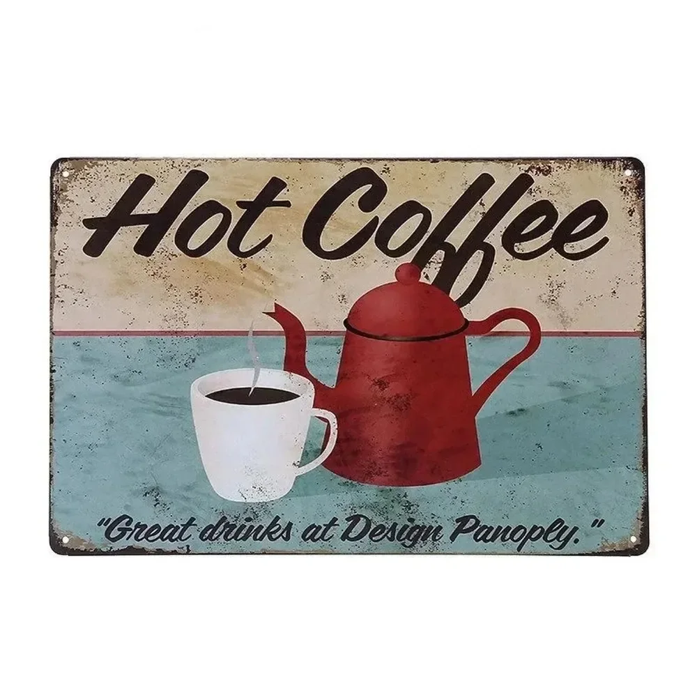 Plaque Metal Signs Drink Coffe - مراجعة Home Bar Cafe وسعره