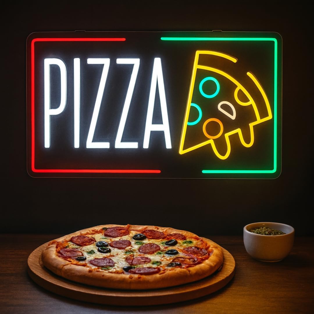 Pizza Neon Sign Business USB L - مراجعة Home Bar Signs وسعره