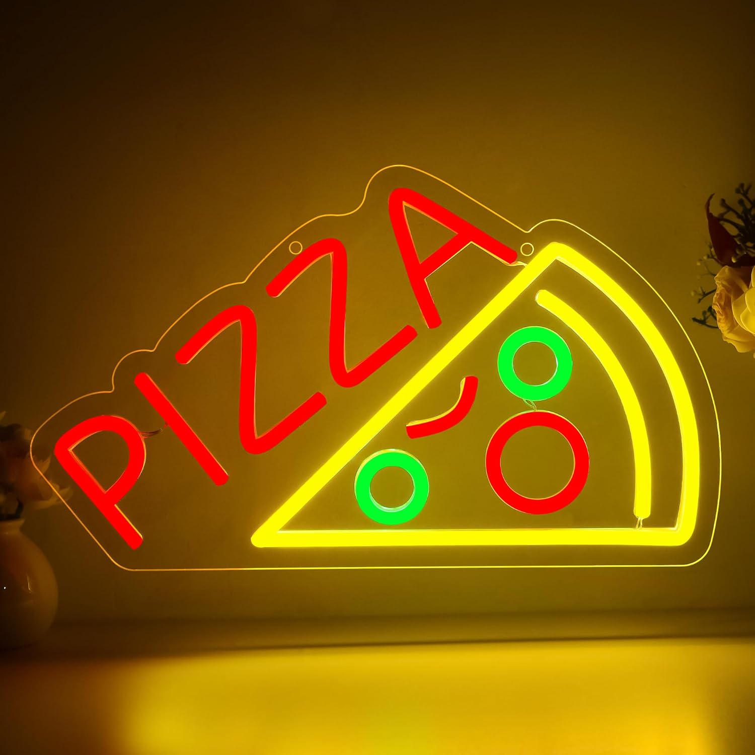 Pizza Neon Sign Business USB L - مراجعة Home Bar Signs وسعره
