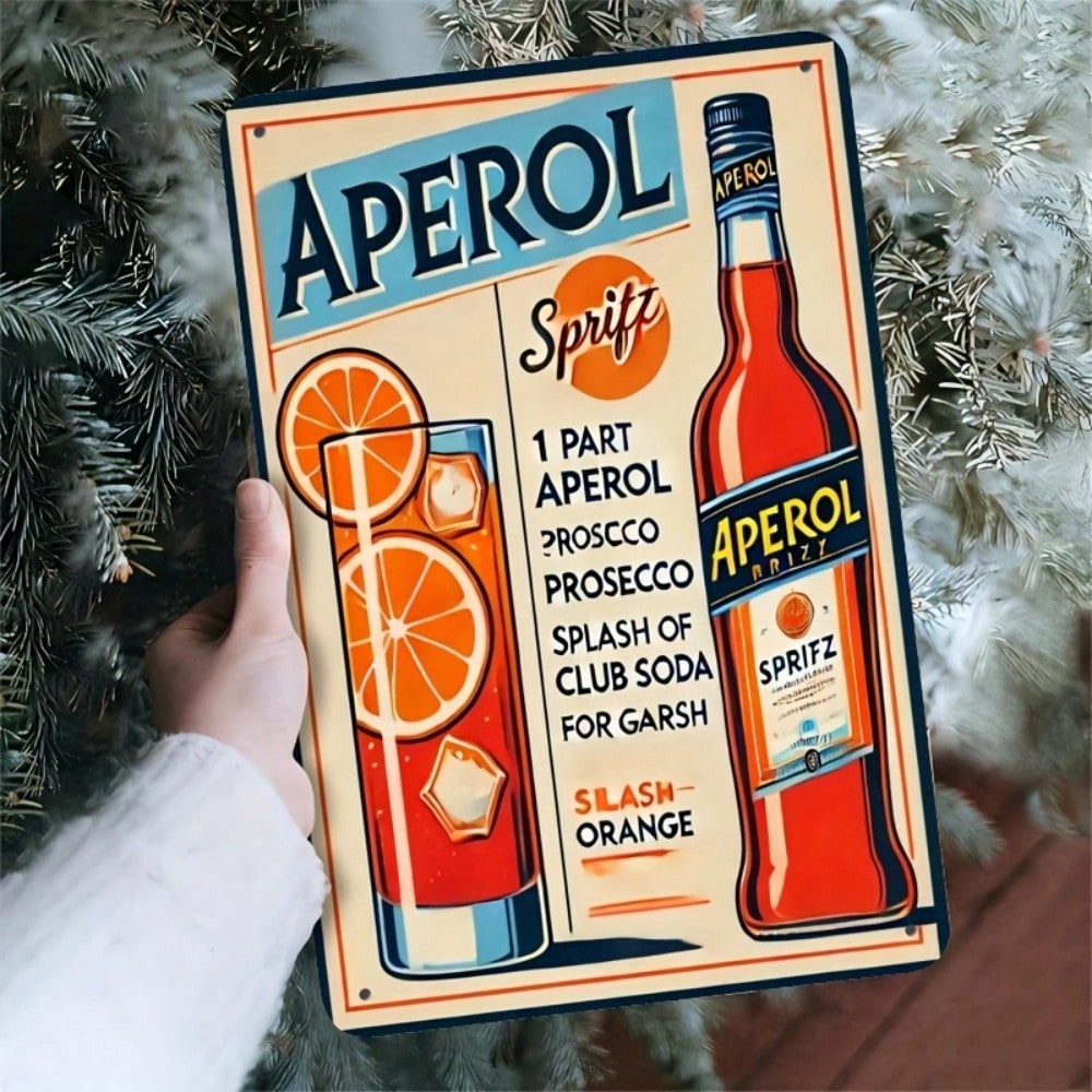 Vintage Aperol Spritz Metal Si - مراجعة Home Bar Cafe وسعره