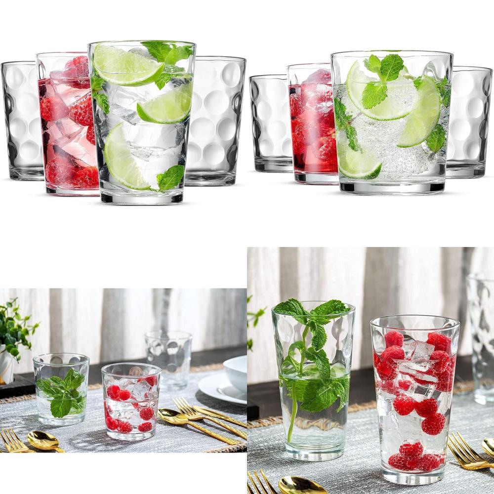 12-Piece Elegant Stackable Gla - مراجعة Highball Glass Set وسعره