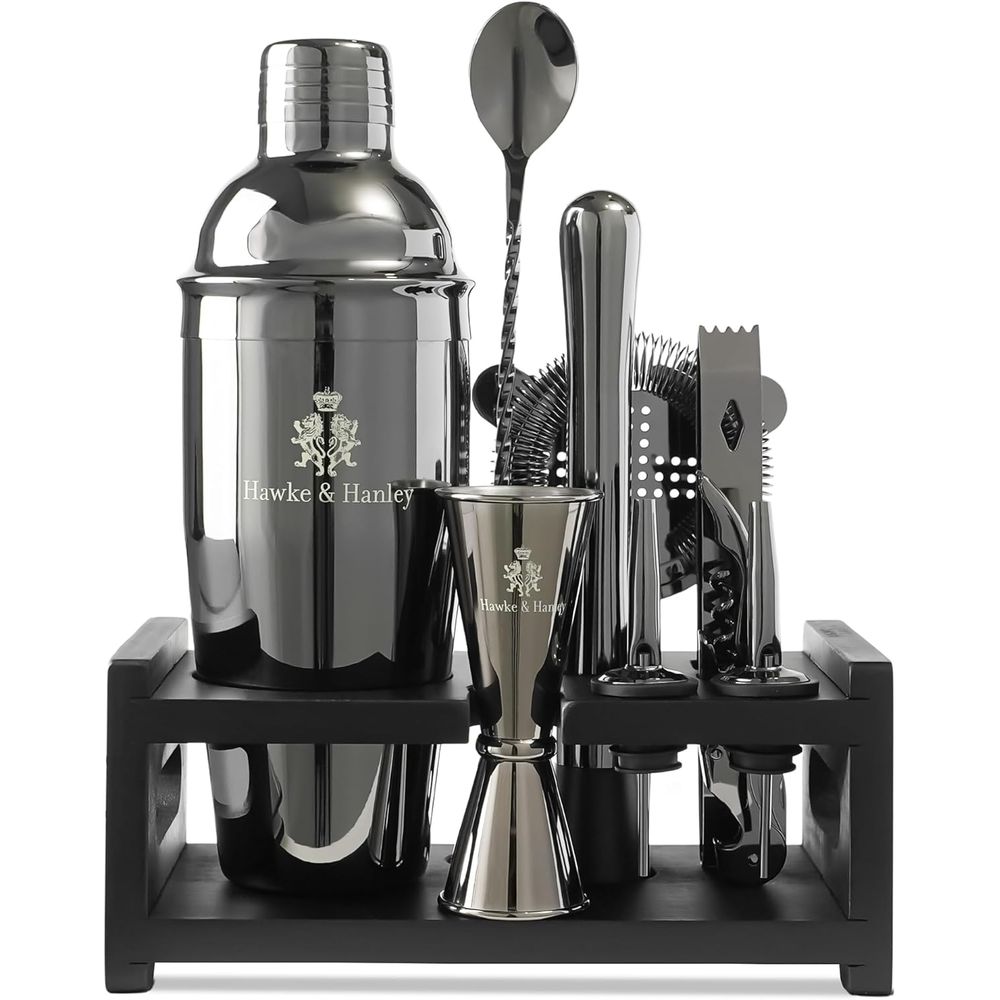 Cocktail Shaker Bar Set with i - مراجعة Cocktail Recipe Book وسعره
