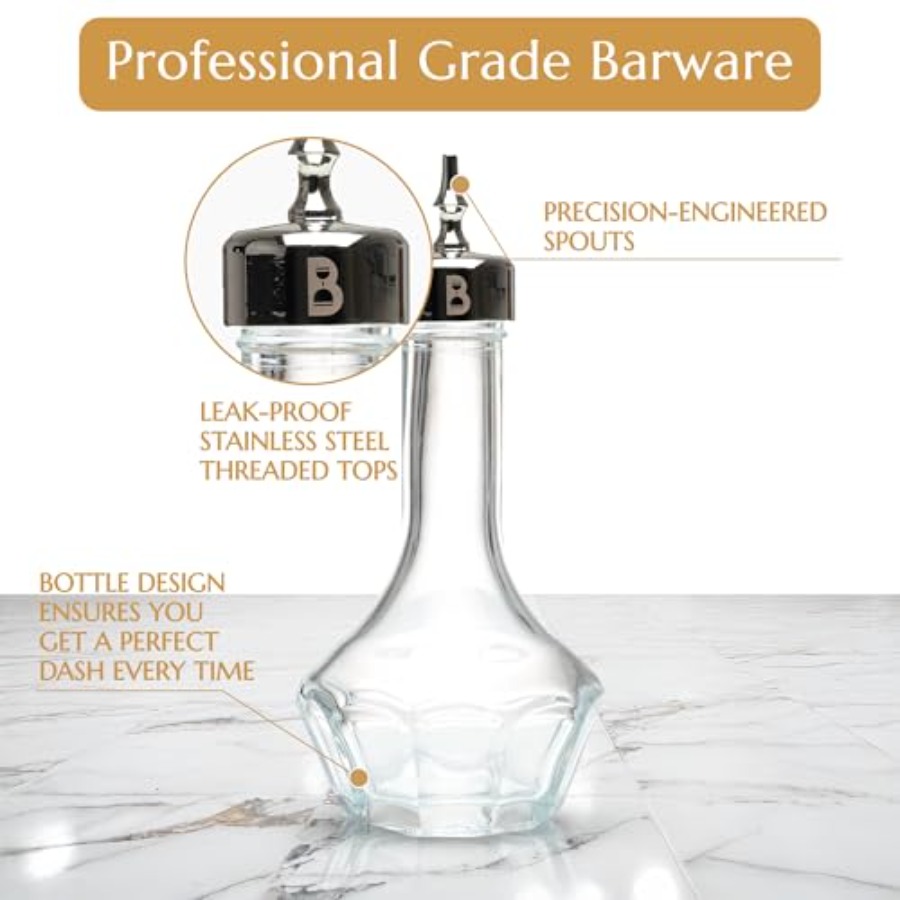 Bitters Bottle 90ml Glass Dash - مراجعة Bitters Bottle Set وسعره