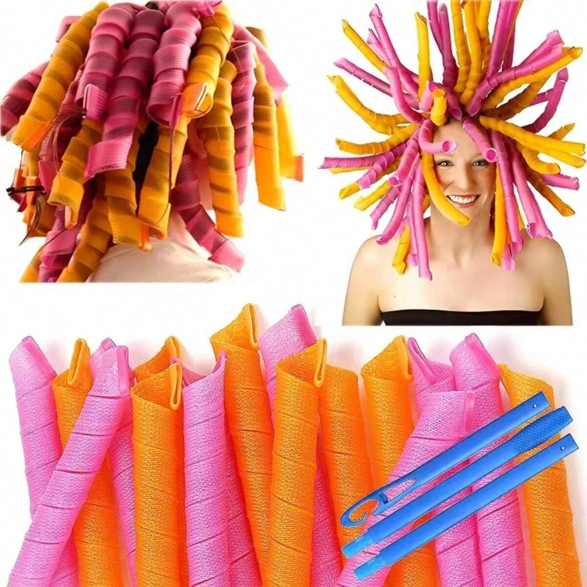 20Pcs Heatless Hair Curlers No - مراجعة Home Barber وسعره