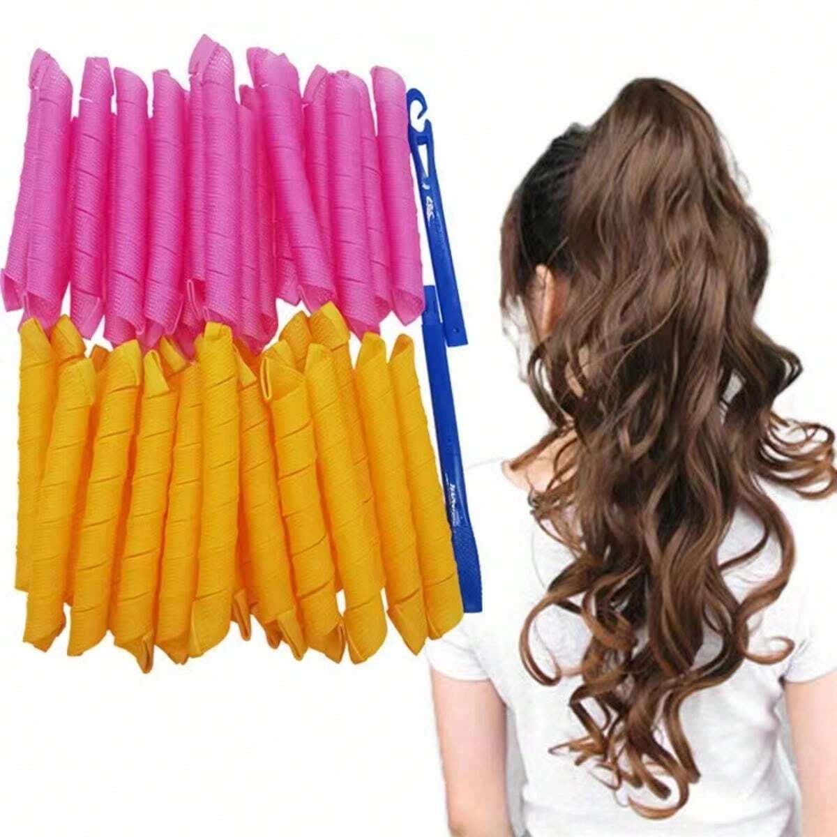 20Pcs Heatless Hair Curlers No - مراجعة Home Barber وسعره