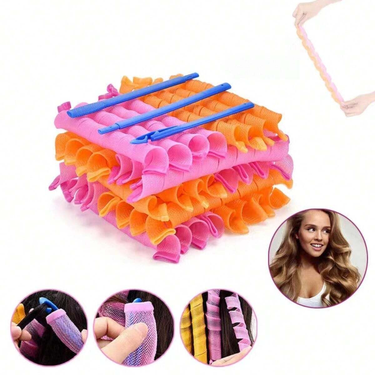 20Pcs Heatless Hair Curlers No - مراجعة Home Barber وسعره