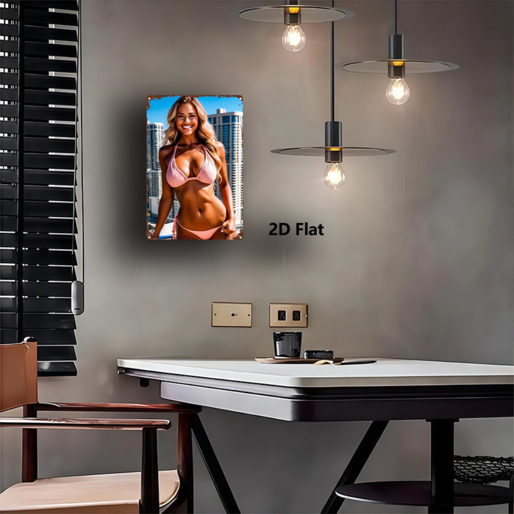 2D Metal Sign Retro Pink Bikin - مراجعة Home Bar And Kitchen وسعره