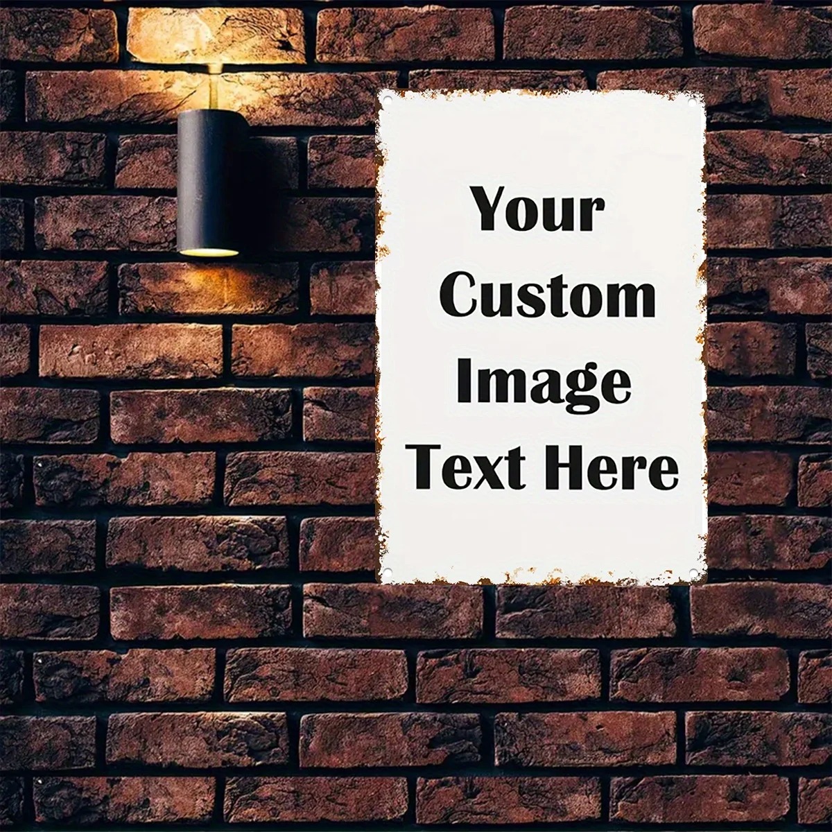 Custom Photo & Text Tin Sign - - مراجعة Home Bar Signs وسعره