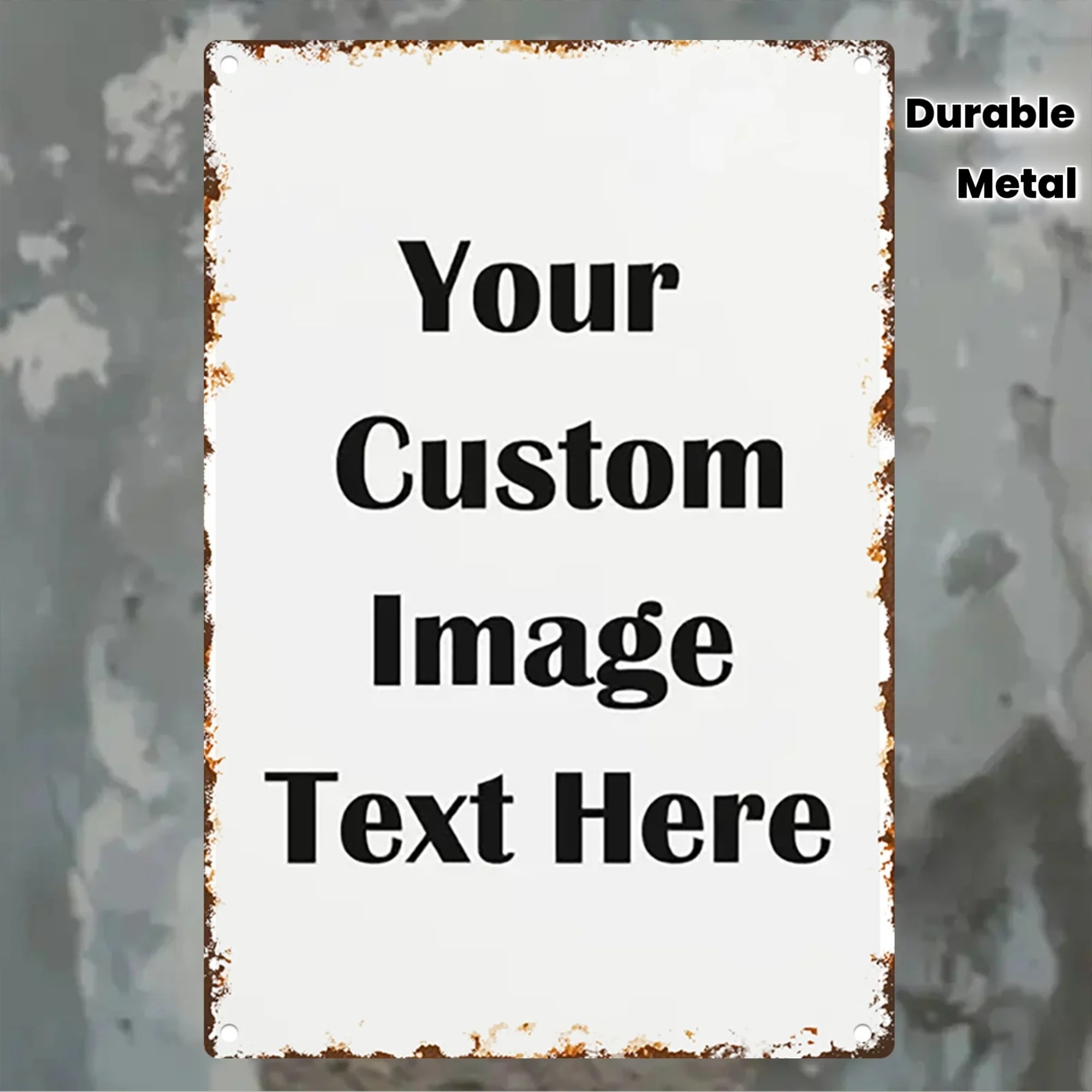 Custom Photo & Text Tin Sign - - مراجعة Home Bar Signs وسعره