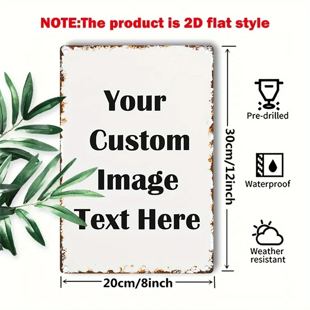 Custom Photo & Text Tin Sign - - مراجعة Home Bar Signs وسعره
