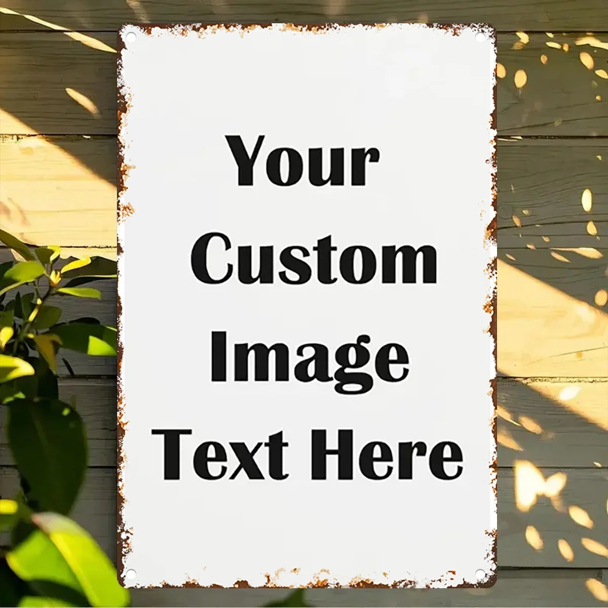 Custom Photo & Text Tin Sign - - مراجعة Home Bar Signs وسعره