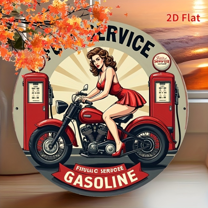 Round Metal Tin Sign Wall Deco - مراجعة Home Bar Cafe وسعره