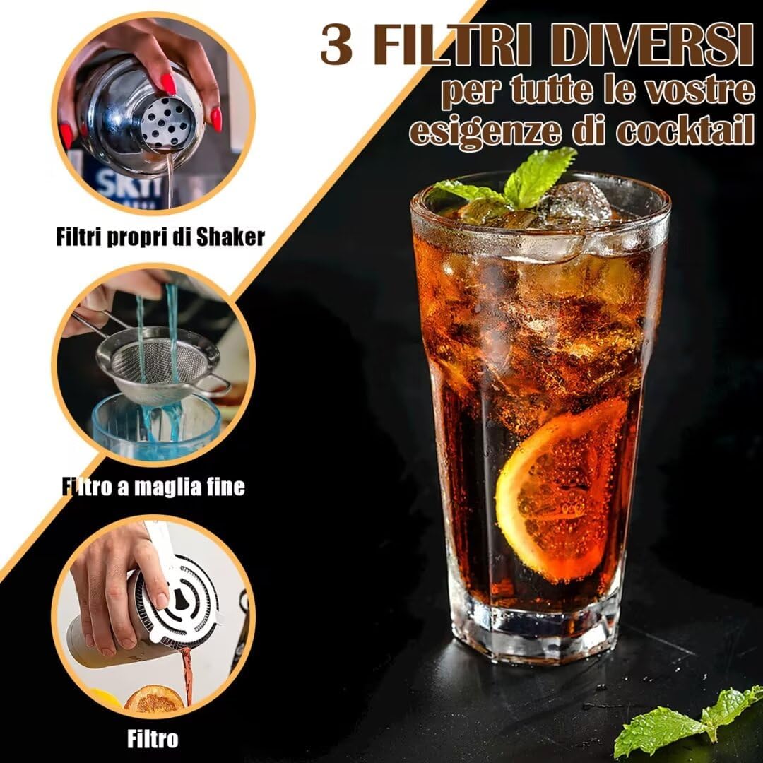 11-Piece Bartender Kit With Co - مراجعة Boston Shaker Set وسعره