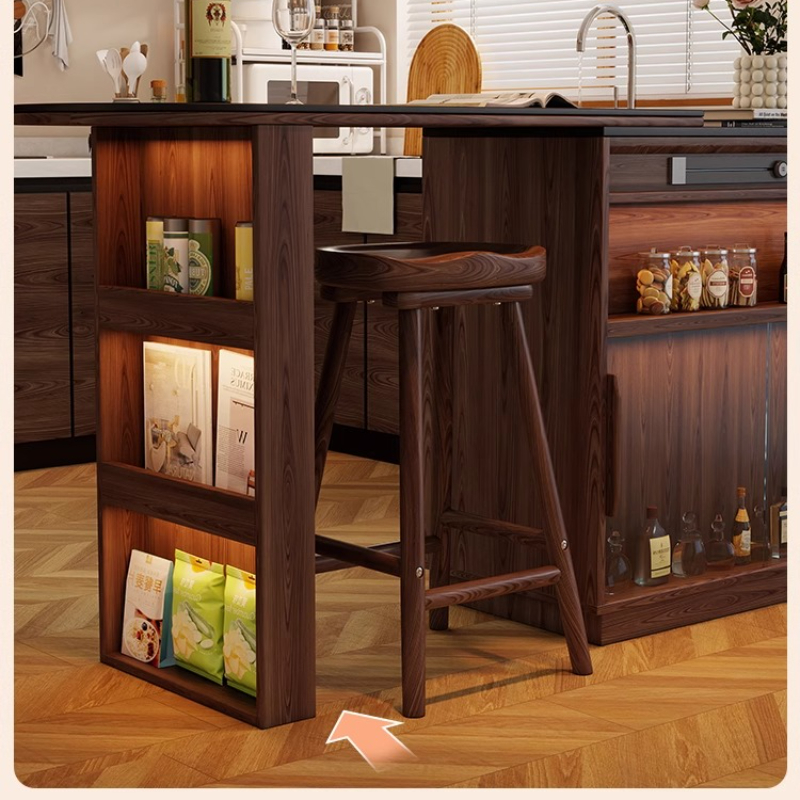 Solid Wood Curved Bar Stool Hi - مراجعة Home Bar Seating وسعره