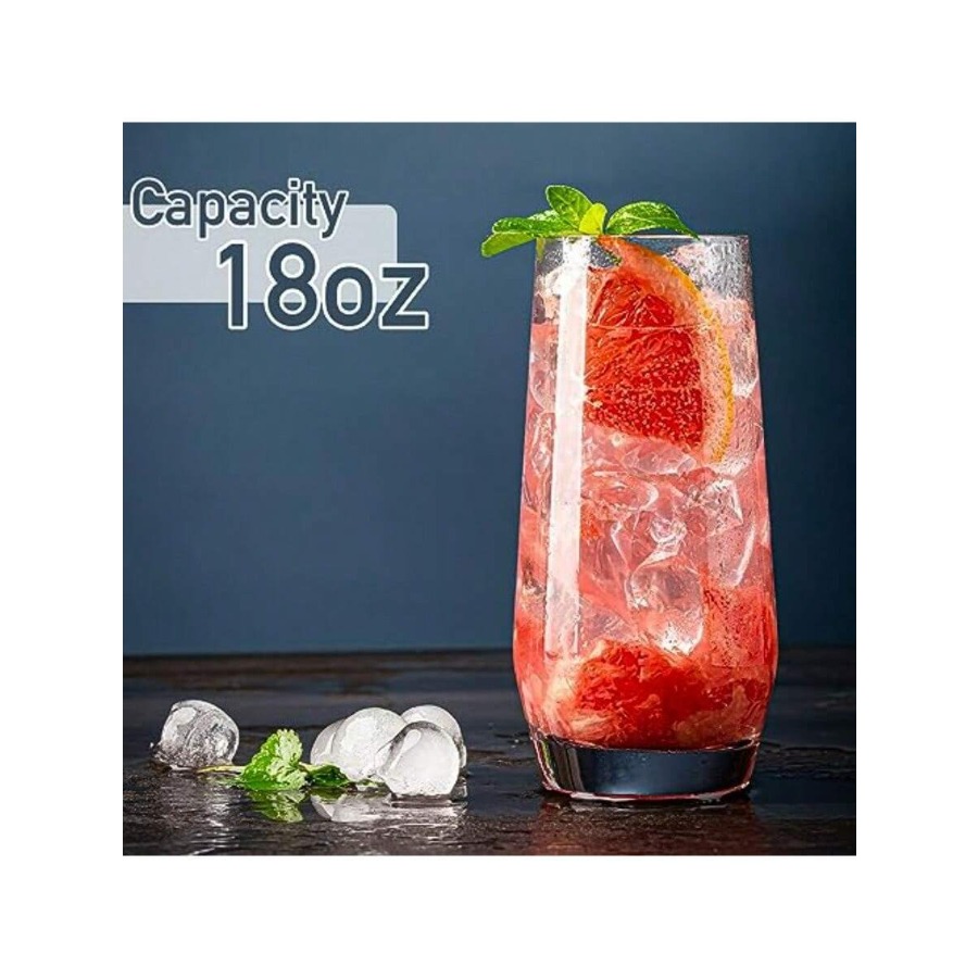 DDrinking Glasses Crystal High - مراجعة Highball Glass Set وسعره