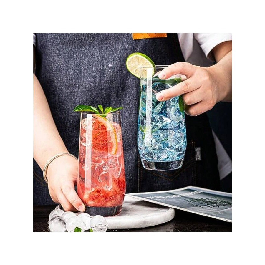 DDrinking Glasses Crystal High - مراجعة Highball Glass Set وسعره