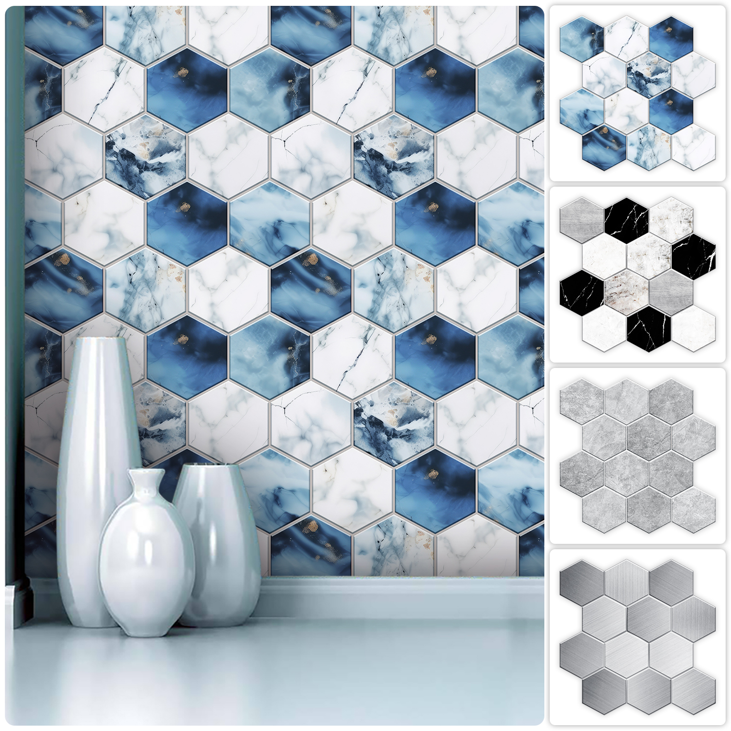 5 Styles Flat Hexagon Marble E - مراجعة Home Bar Sink وسعره