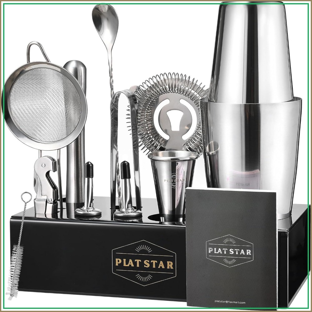 Complete Bartender Kit with St - مراجعة Cocktail Recipe Book وسعره