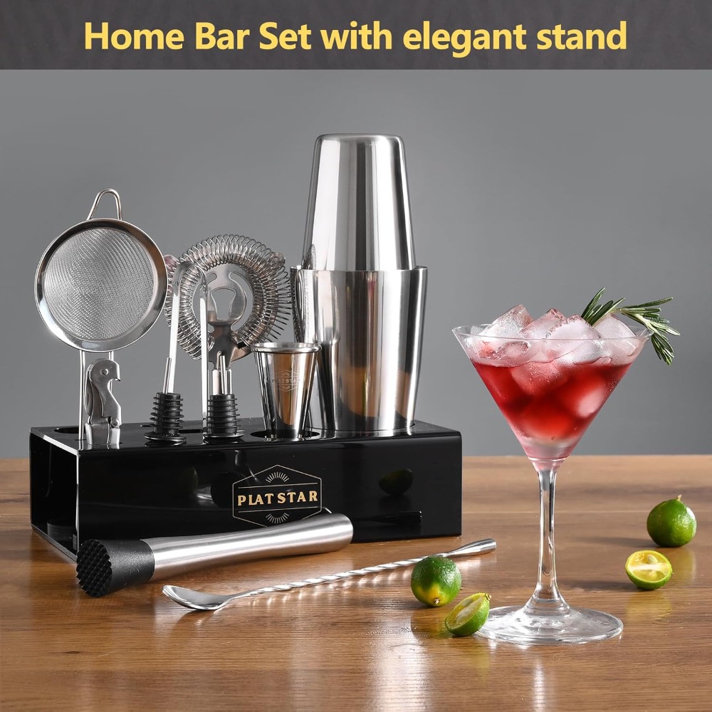 Complete Bartender Kit with St - مراجعة Cocktail Recipe Book وسعره