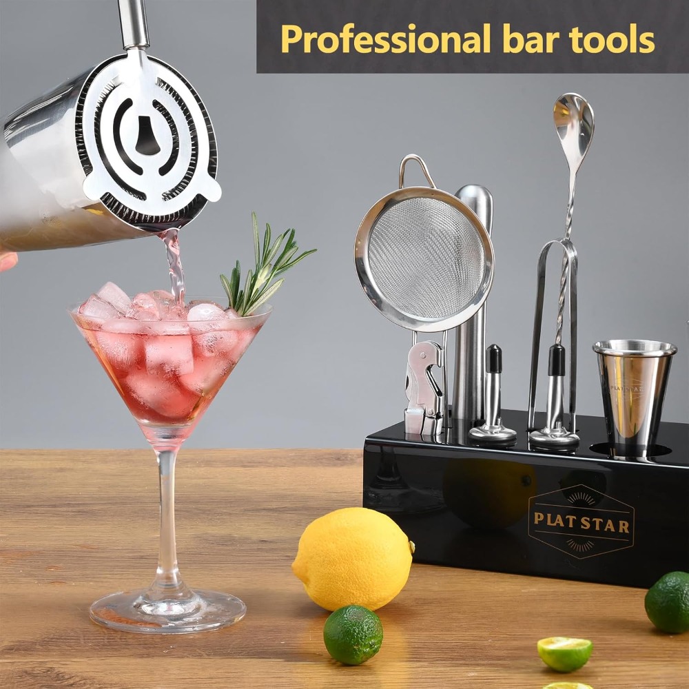 Complete Bartender Kit with St - مراجعة Cocktail Recipe Book وسعره