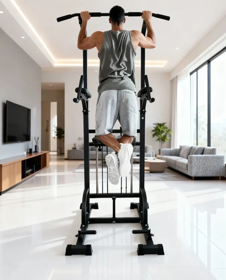 Power Tower Pull-Up Dip Statio - مراجعة Home Bar Setup وسعره