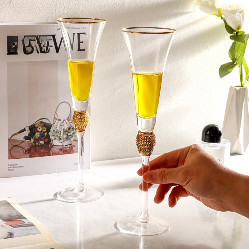 Luxury Diamond Gold Rim Highba - مراجعة Highball Glass Set وسعره