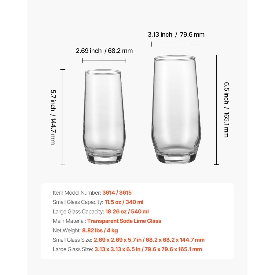 Drinking Glasses Set, 16-Piece - مراجعة Highball Glass Set وسعره