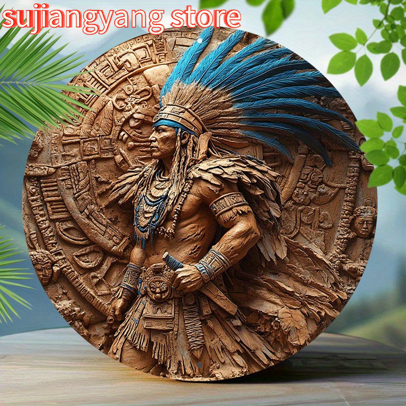1pc Aztec Warrior 8-Inch Round - مراجعة Home Bar Cafe وسعره