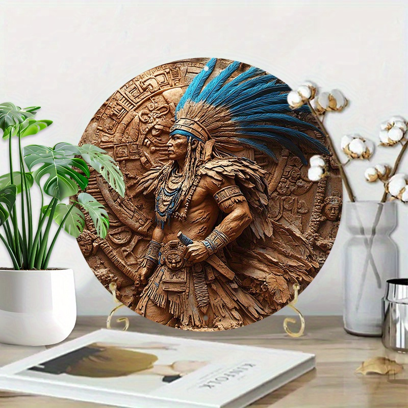 1pc Aztec Warrior 8-Inch Round - مراجعة Home Bar Cafe وسعره
