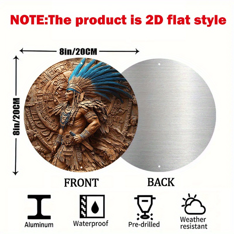 1pc Aztec Warrior 8-Inch Round - مراجعة Home Bar Cafe وسعره