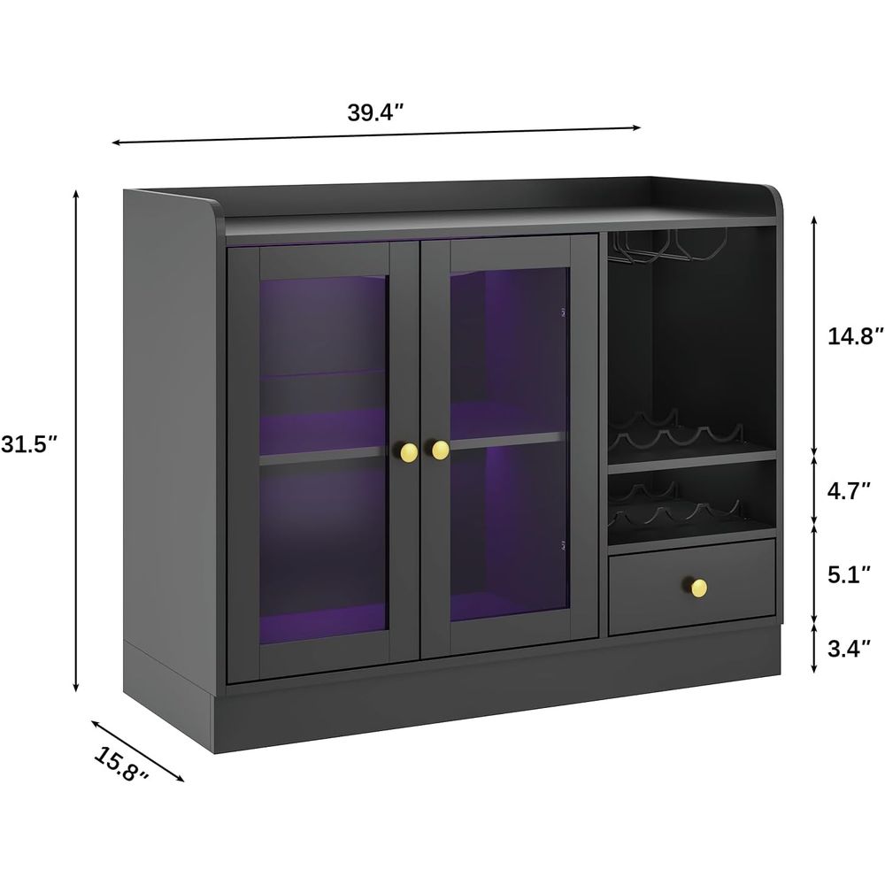 Tempered Acrylic Door Wine Bar - مراجعة Home Bar And Cabinet وسعره