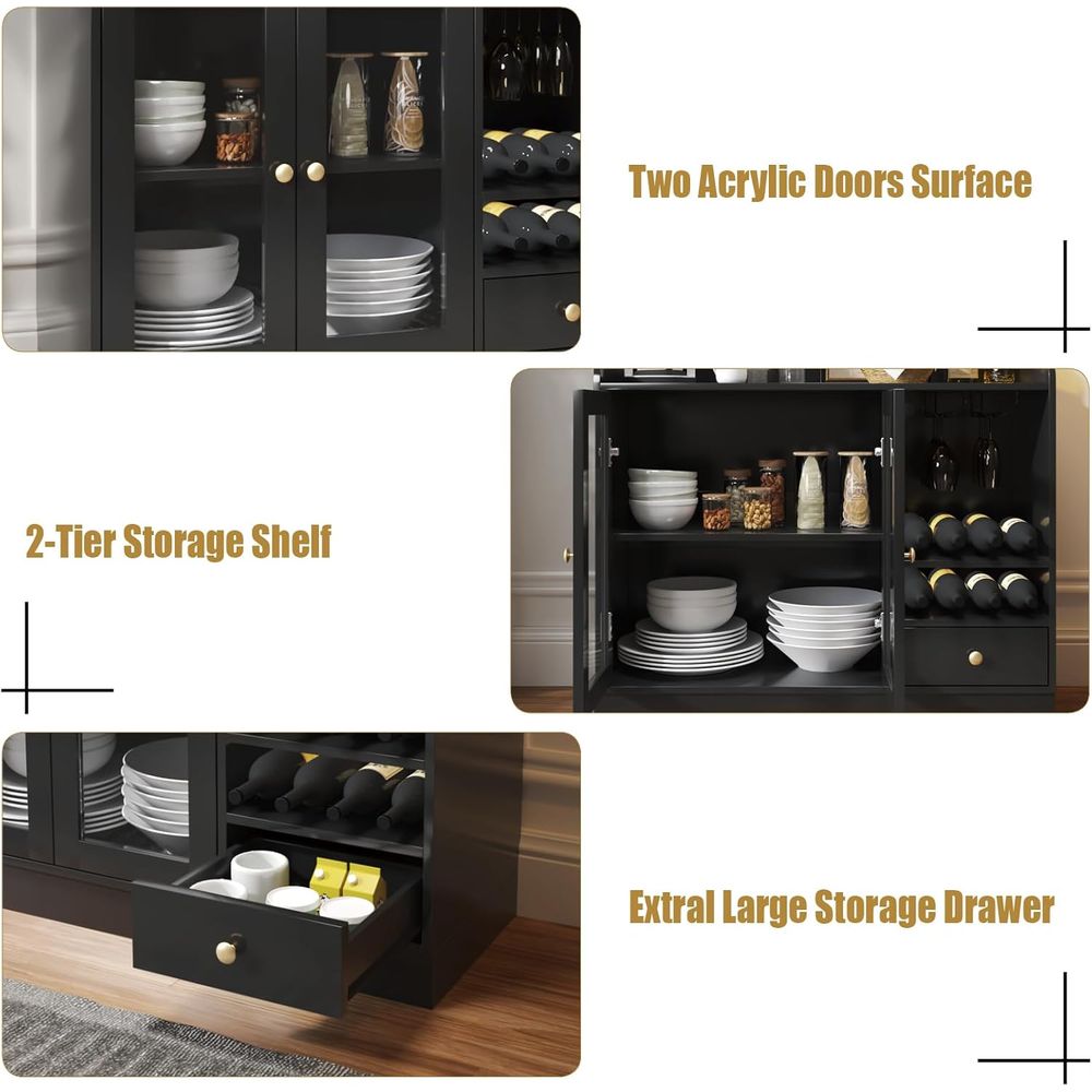 Tempered Acrylic Door Wine Bar - مراجعة Home Bar And Cabinet وسعره