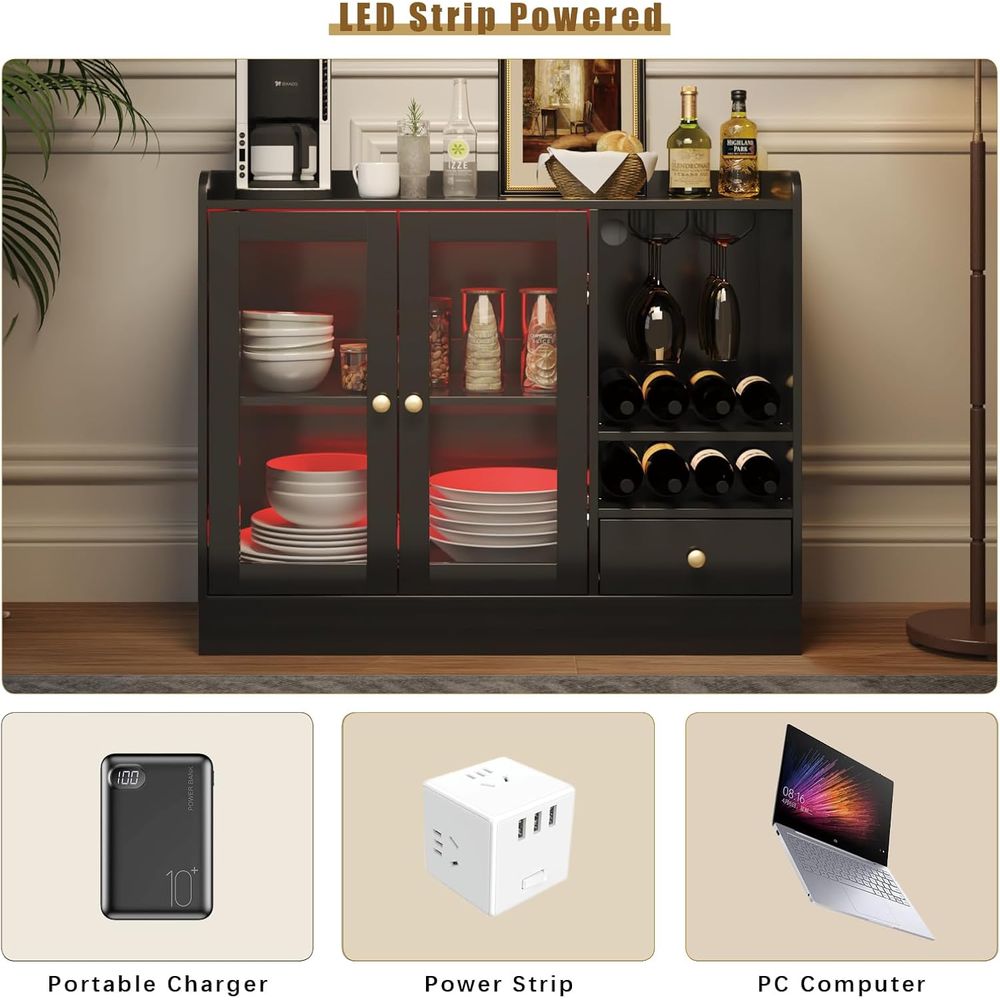 Tempered Acrylic Door Wine Bar - مراجعة Home Bar And Cabinet وسعره