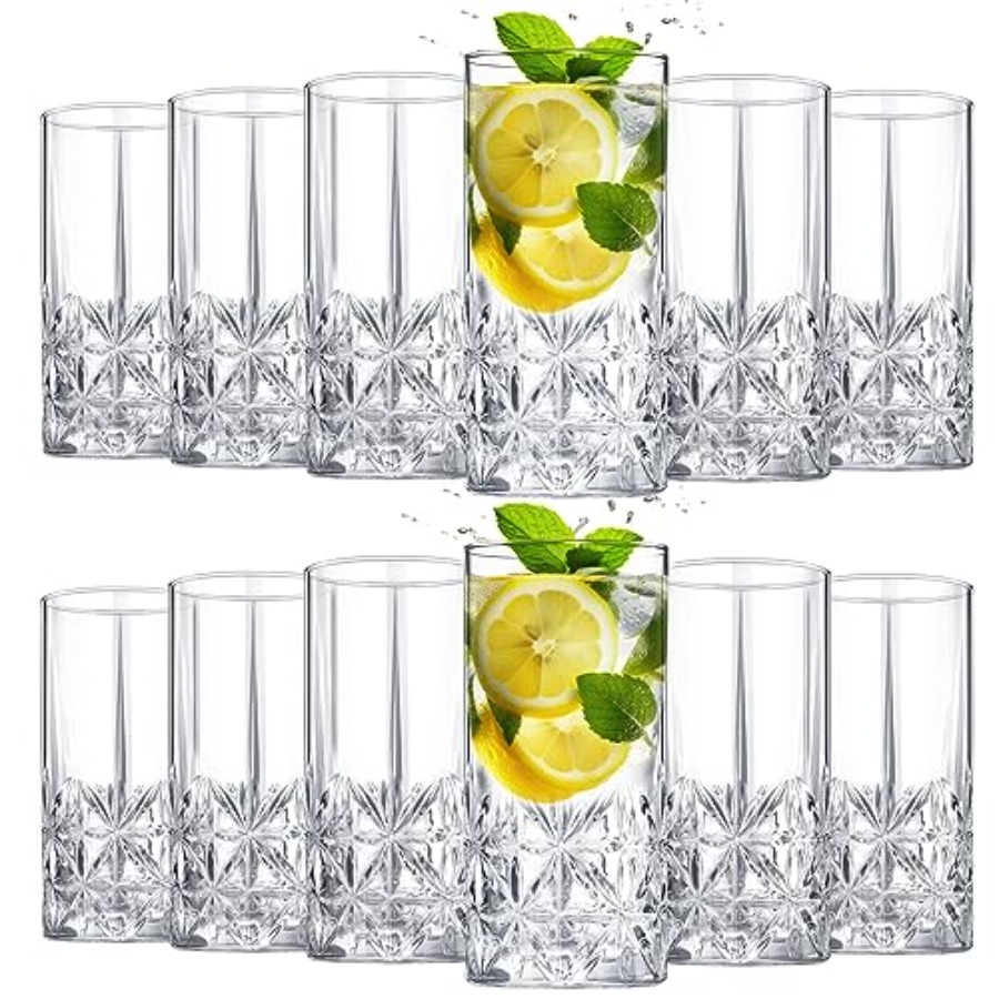 Set of 12 Tall Highball Glasse - مراجعة Highball Glass Set وسعره