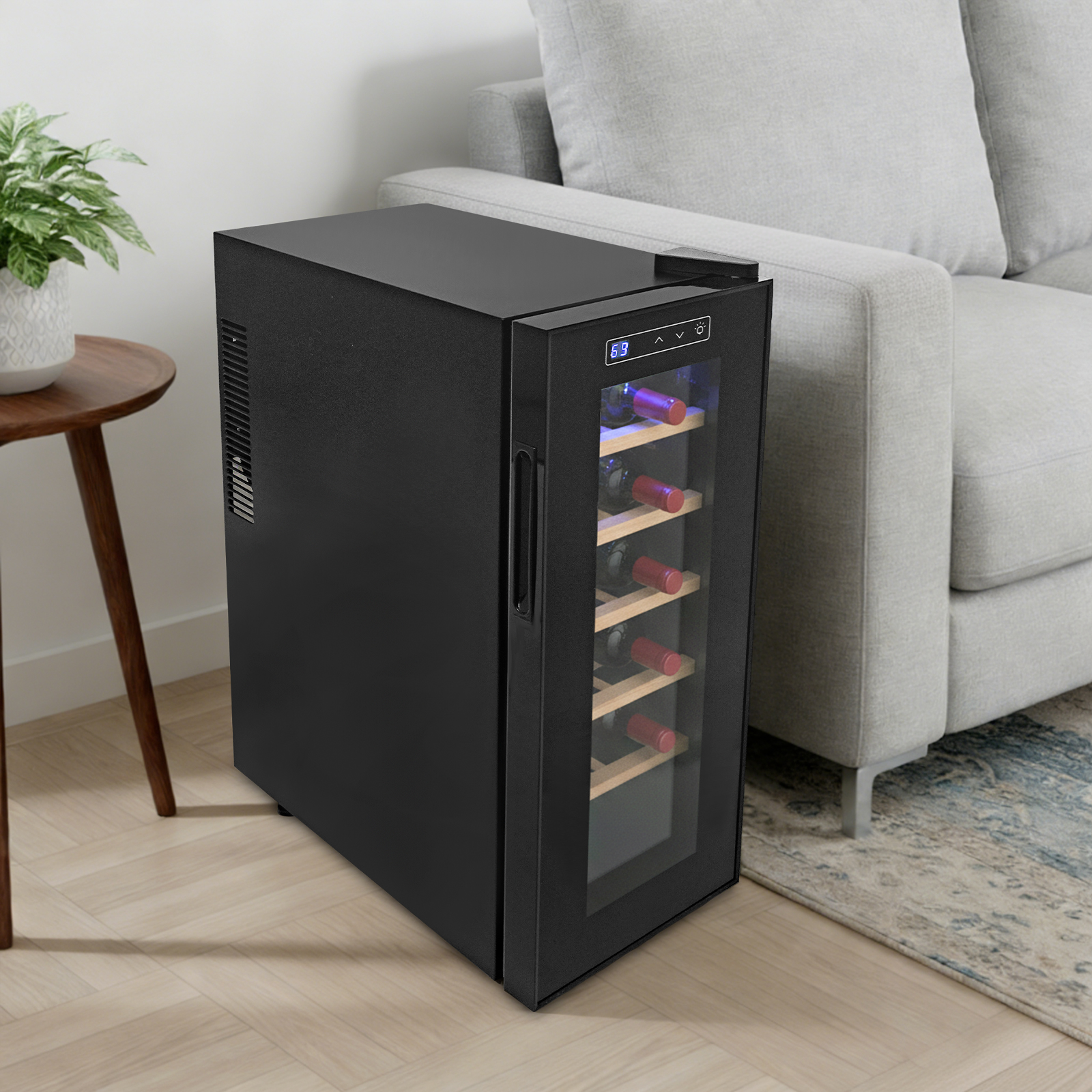 12 Bottle Wine Fridge, Freesta - مراجعة Home Bar Shelves وسعره