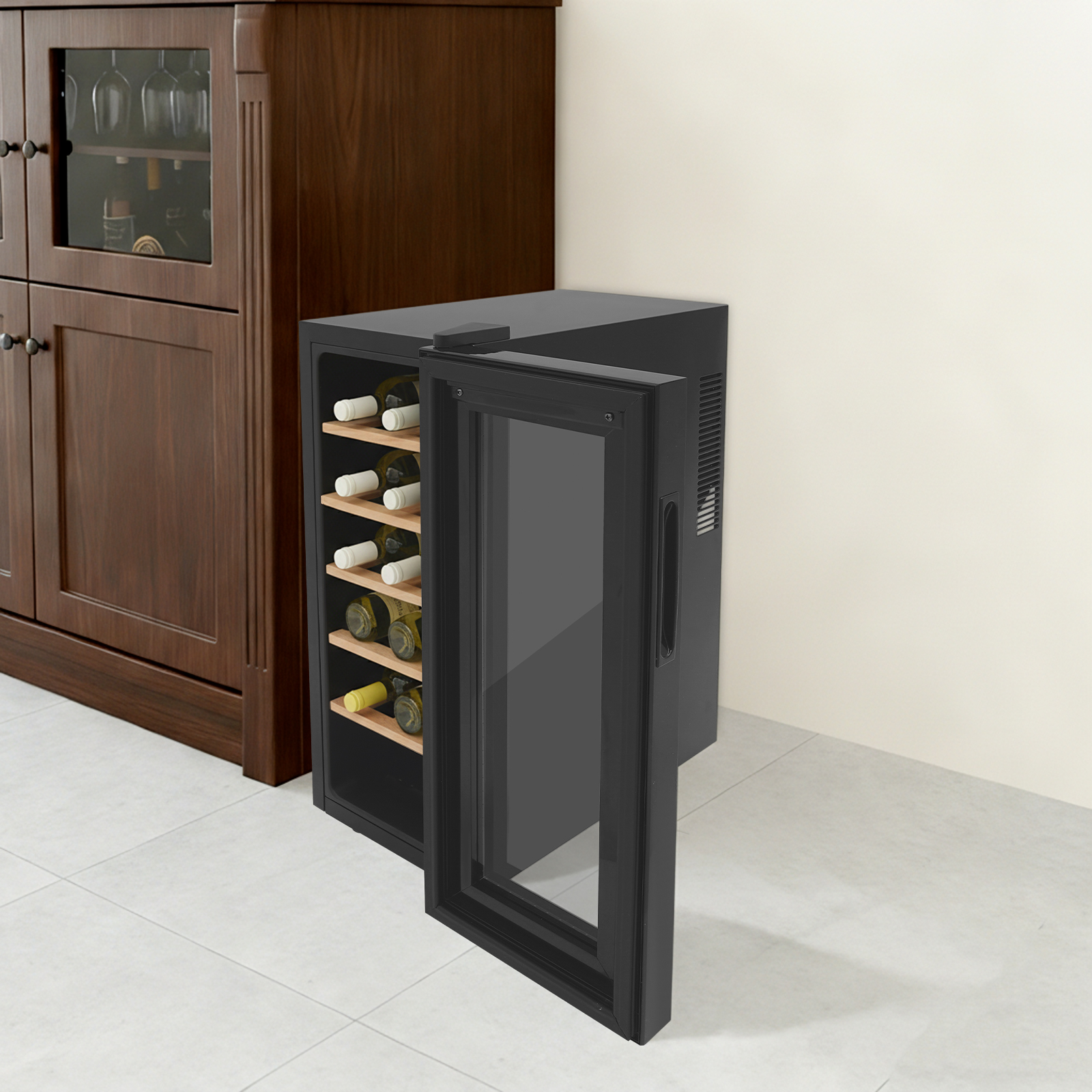 12 Bottle Wine Fridge, Freesta - مراجعة Home Bar Shelves وسعره