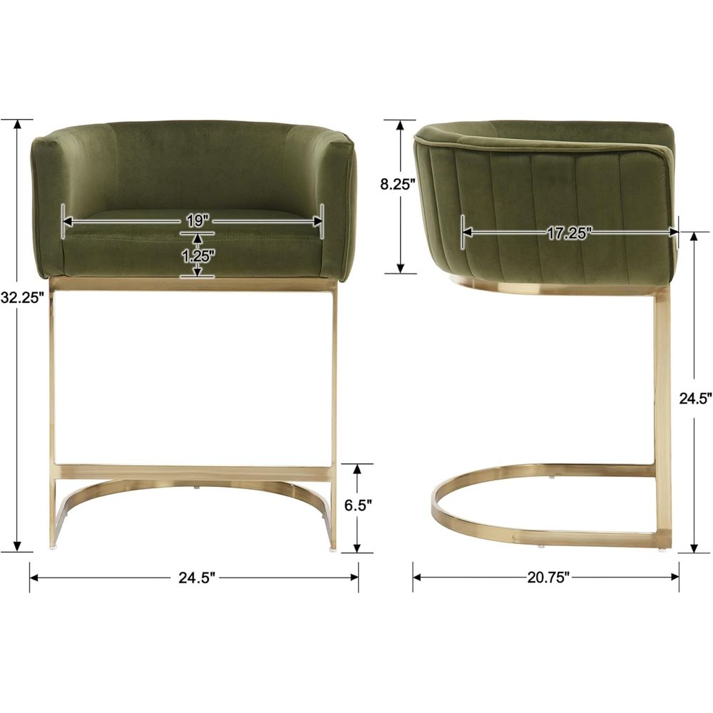 24 Velvet Upholstered Counter  - مراجعة Home Bar And Counter وسعره
