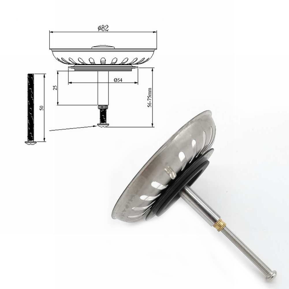 1pcs Kitchen Sink Strainer Rep - مراجعة Home Bar Sink وسعره