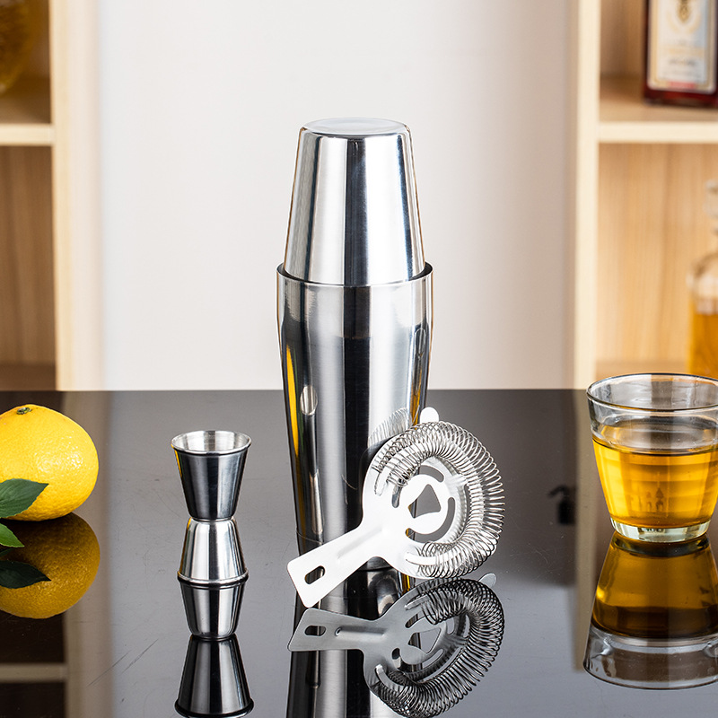 Stainless Steel Bar Tool Set C - مراجعة Boston Shaker Set وسعره